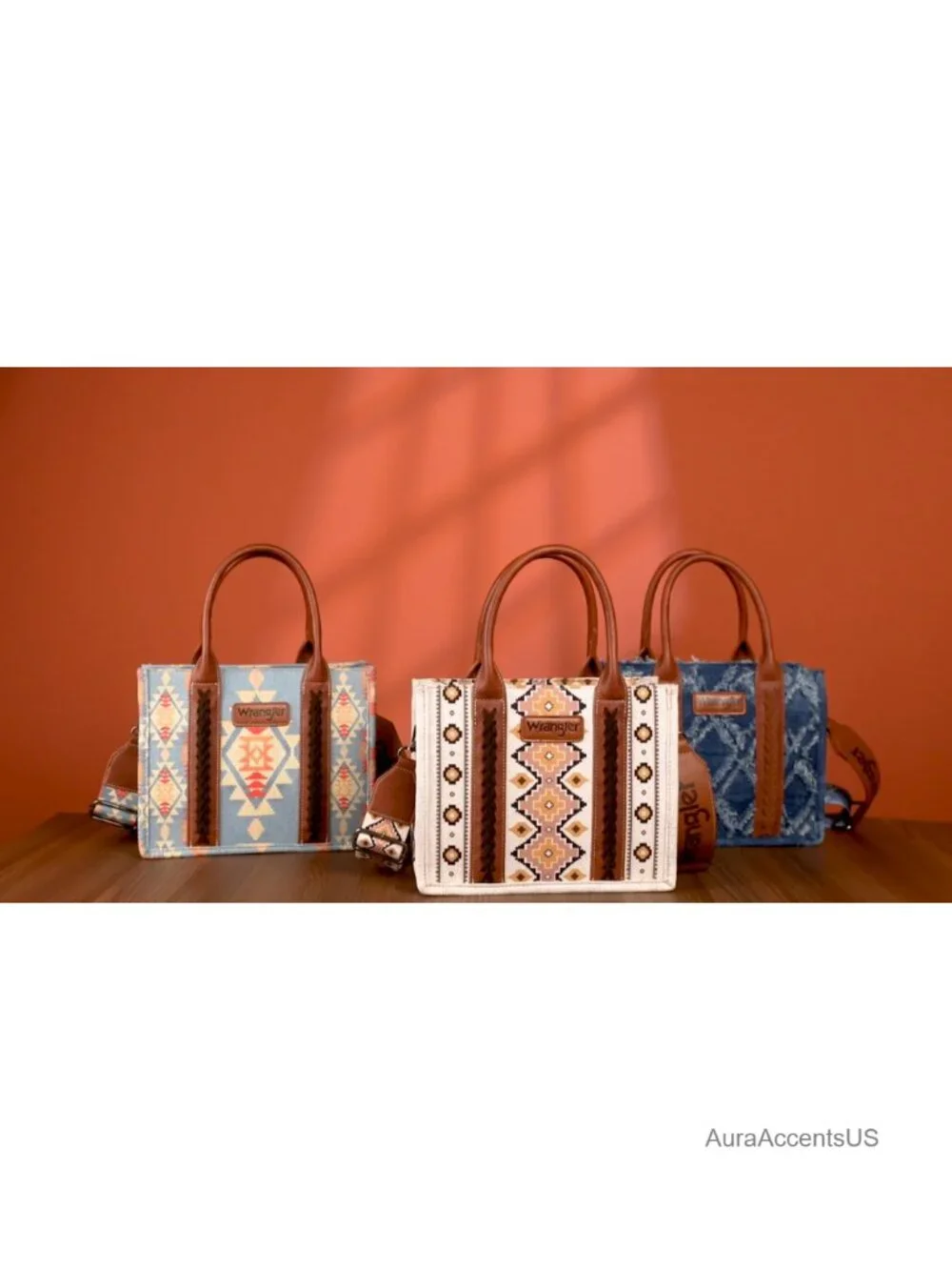 Aztec Print Hobo Tote Bag with Guitar Strap Canvas Shoulder Purse